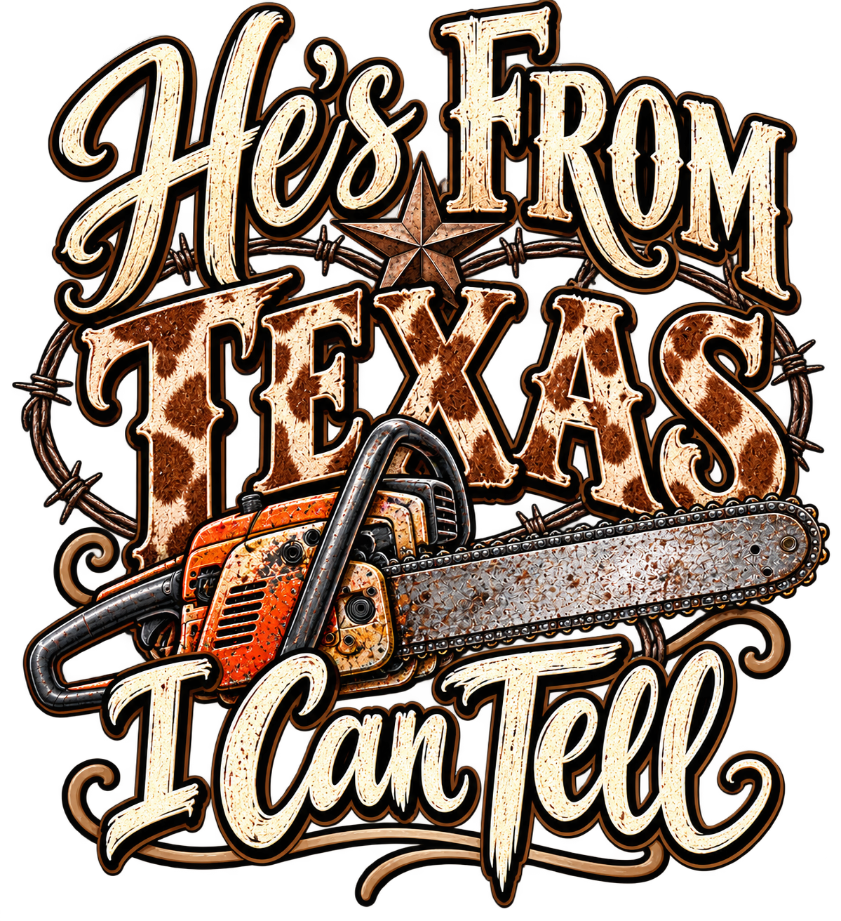 He's From Texas I Can Tell Halloween Tee