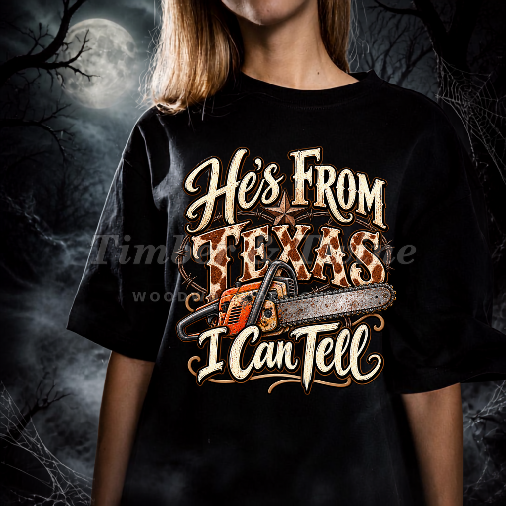 He's From Texas I Can Tell Halloween Tee