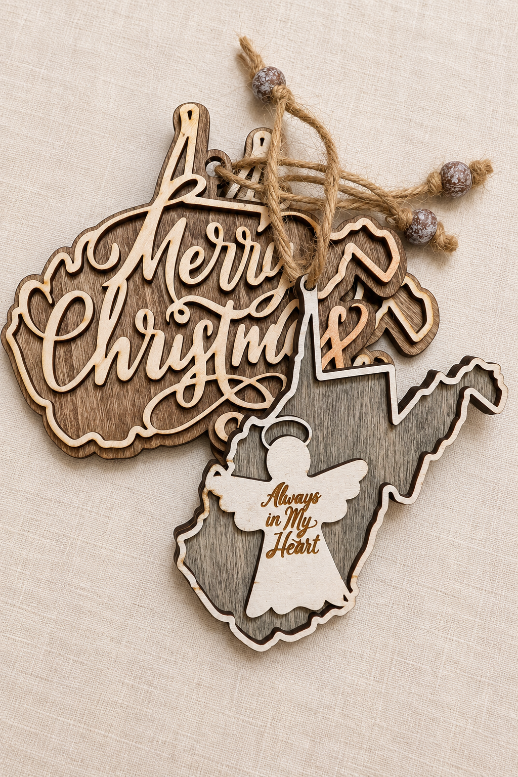 Christmas and memorial ornaments background edit